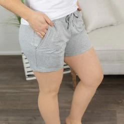 Michelle Mae Jamie Shorts - Light Grey