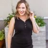 Michelle Mae Addison Henley Tank - Black