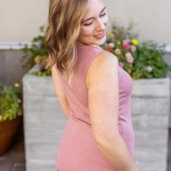 Michelle Mae Addison Henley Tank - Rose