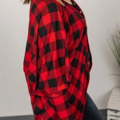 Michelle Mae Emma Cocoon Cardigan - Buffalo Plaid