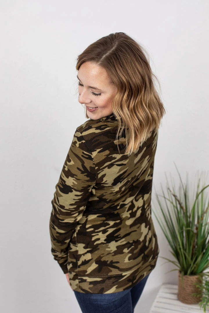 Buy ๐ Michelle Mae Classic Cowl Neck Sweatshirt - Camo ๐ฅ 6 Michelle Mae Classic Cowl Neck Sweatshirt - Camo