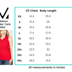 Michelle Mae Addison Henley Tank - Red