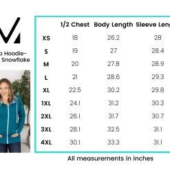 Michelle Mae LONG SLEEVES Classic FullZip - Winter Snowflake