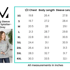 Michelle Mae LONG SLEEVES Long Sleeve Paint Splatter - Grey