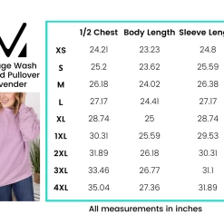 Michelle Mae Vintage Wash Corded Pullover - Lavender LONG SLEEVES