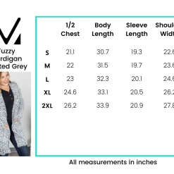 Michelle Mae Fuzzy Cardigan - Frosted Grey LONG SLEEVES