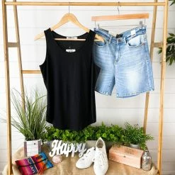 Michelle Mae Tiffany Tank - Black