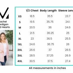 Michelle Mae LONG SLEEVES Rachel Ribbed Cardigan - Gold Hearts