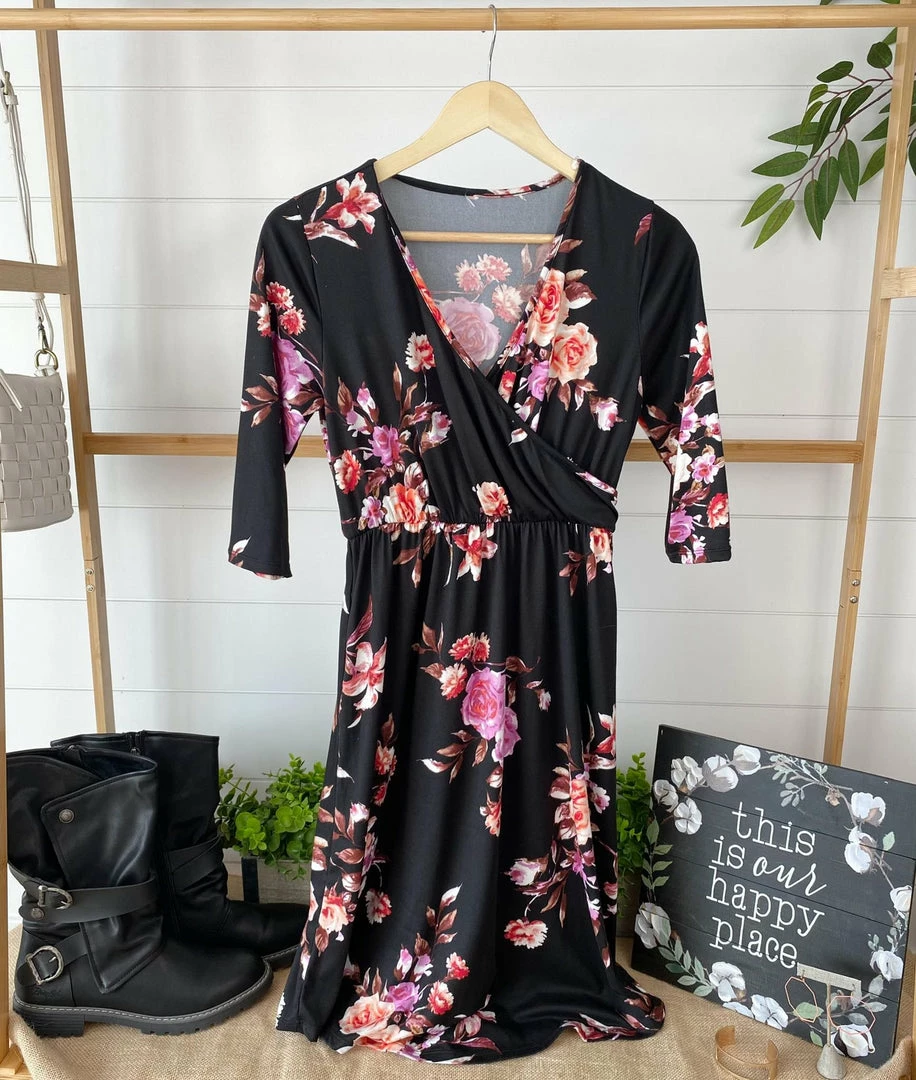 Budget π Michelle Mae Taylor π Dress - Black Floral βοΈ 7 Michelle Mae Taylor Dress - Black Floral