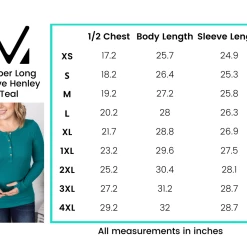 Michelle Mae LONG SLEEVES Harper Long Sleeve Henley - Teal