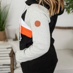 Michelle Mae Ryan Hoodie - Orange And Black LONG SLEEVES