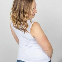 Michelle Mae Addison Henley Tank - White