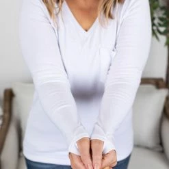 Michelle Mae Hadley Long Sleeve - White LONG SLEEVES