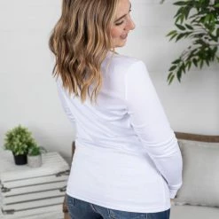 Michelle Mae Hadley Long Sleeve - White LONG SLEEVES