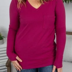 Michelle Mae Hadley Long Sleeve - Magenta LONG SLEEVES