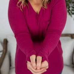 Michelle Mae Hadley Long Sleeve - Magenta LONG SLEEVES