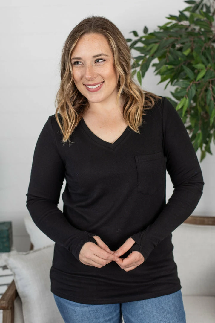 Promo 😀 Michelle Mae Hadley Long Sleeve - Black 😉 1 Michelle Mae Hadley Long Sleeve - Black