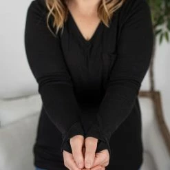 Promo 😀 Michelle Mae Hadley Long Sleeve - Black 😉 15 Michelle Mae Hadley Long Sleeve - Black
