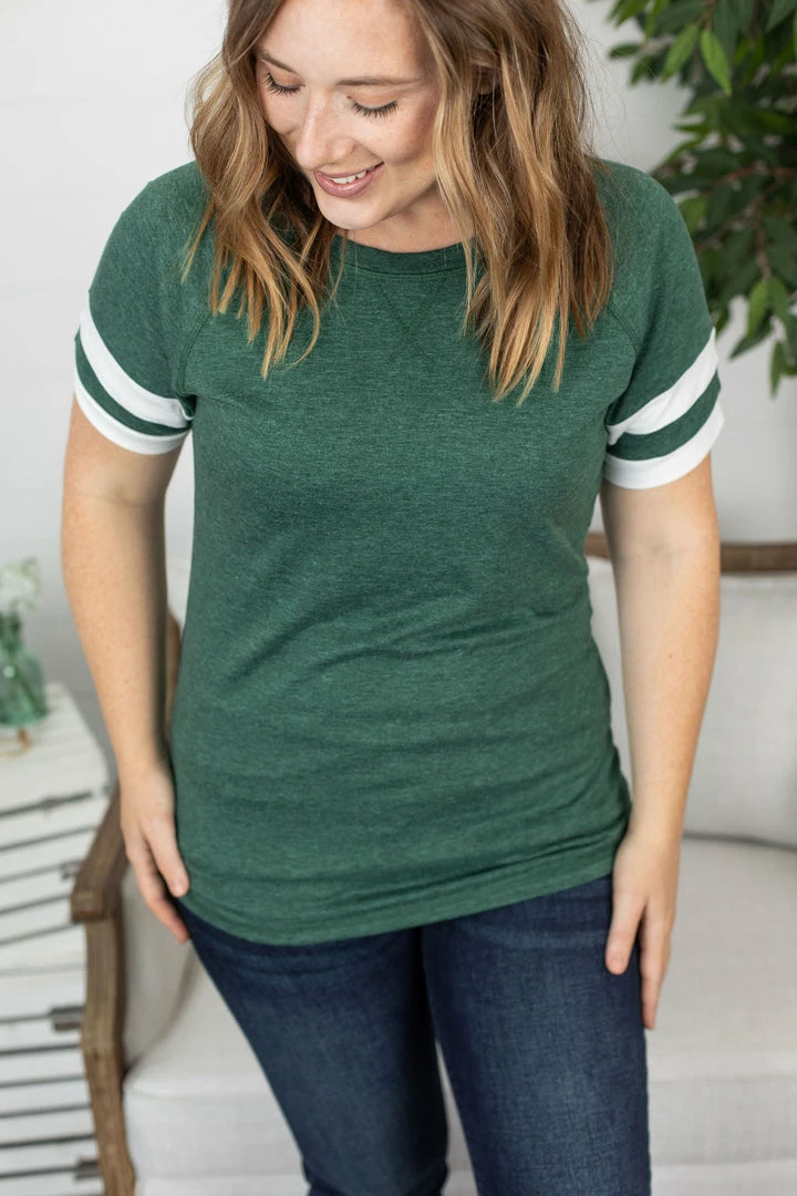 Best reviews of 🤩 Michelle Mae Kylie Track Tee - Green And White 🎁 1 Michelle Mae Kylie Track Tee - Green And White
