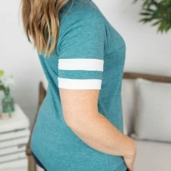 Best reviews of ๐ Michelle Mae Kylie Track Tee - Teal And White SHORT SLEEVES ๐ 11 Michelle Mae Kylie Track Tee - Teal And White SHORT SLEEVES