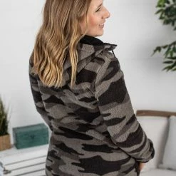 Flash Sale ✔️ Michelle Mae LONG SLEEVES Sherpa Fullzip Hoodie - Camo 🧨 11 Michelle Mae LONG SLEEVES Sherpa Fullzip Hoodie - Camo