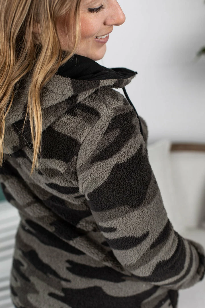 Flash Sale ✔️ Michelle Mae LONG SLEEVES Sherpa Fullzip Hoodie - Camo 🧨 5 Michelle Mae LONG SLEEVES Sherpa Fullzip Hoodie - Camo