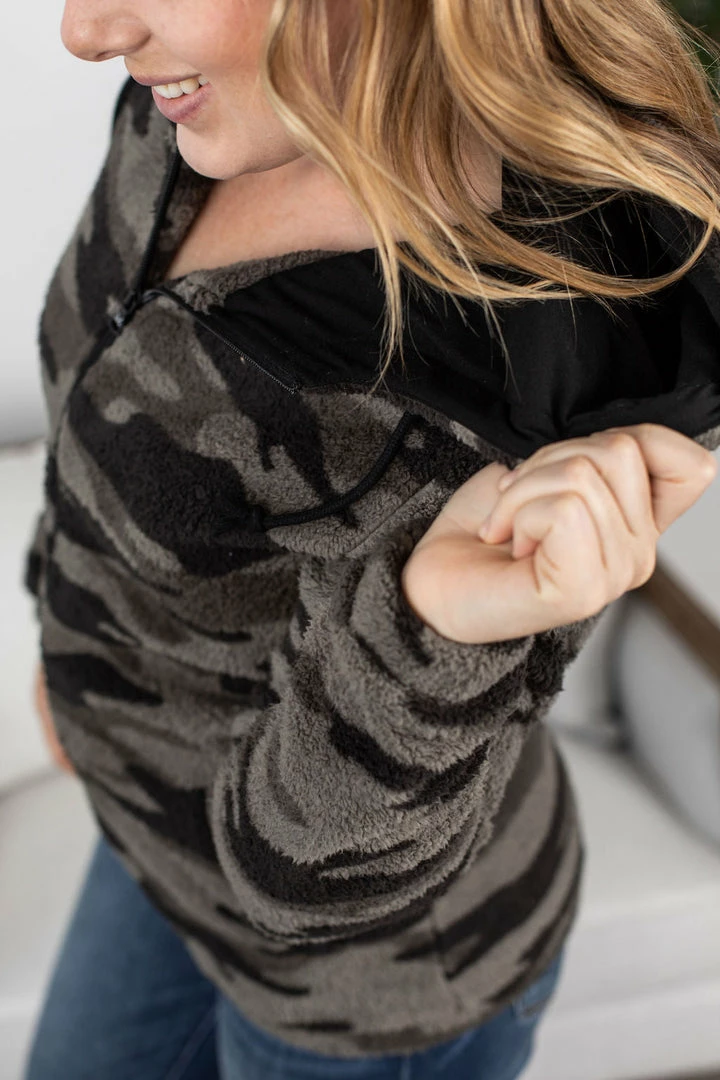 Flash Sale ✔️ Michelle Mae LONG SLEEVES Sherpa Fullzip Hoodie - Camo 🧨 6 Michelle Mae LONG SLEEVES Sherpa Fullzip Hoodie - Camo