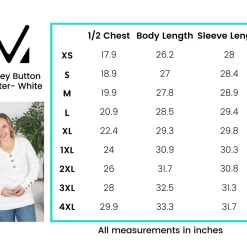 Michelle Mae Brittney Button Sweater - White LONG SLEEVES