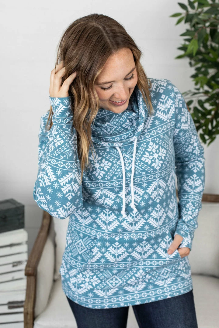 Cheapest 🥰 Michelle Mae Classic Cowl Neck Sweatshirt - Winter Snowflake LONG SLEEVES 😉 3 Michelle Mae Classic Cowl Neck Sweatshirt - Winter Snowflake LONG SLEEVES