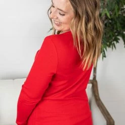 Michelle Mae LONG SLEEVES Hadley Long Sleeve - Red