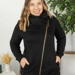 New ๐ฅ Michelle Mae Quinn ZipUp Cowl - Black โจ 10 Michelle Mae Quinn ZipUp Cowl - Black