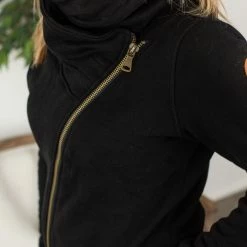 New ๐ฅ Michelle Mae Quinn ZipUp Cowl - Black โจ 11 Michelle Mae Quinn ZipUp Cowl - Black