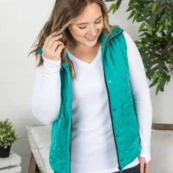 Wholesale ๐ Michelle Mae Remy Zip Up Vest - Bright Aqua ๐ฏ 12 Michelle Mae Remy Zip Up Vest - Bright Aqua