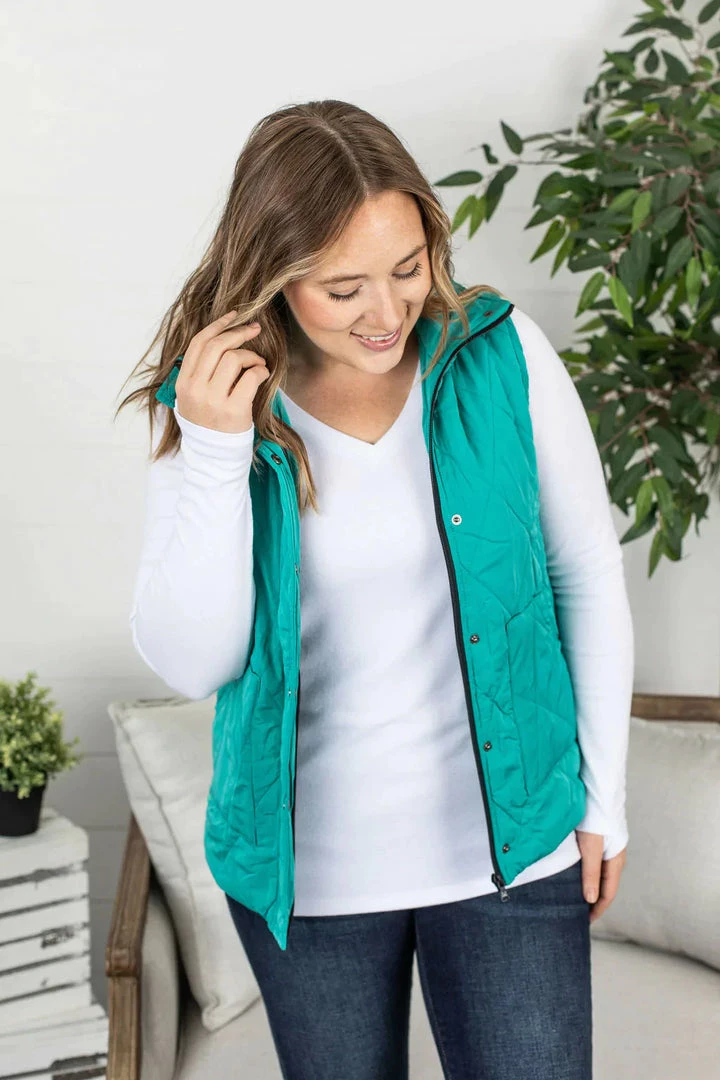Wholesale ๐ Michelle Mae Remy Zip Up Vest - Bright Aqua ๐ฏ 4 Michelle Mae Remy Zip Up Vest - Bright Aqua
