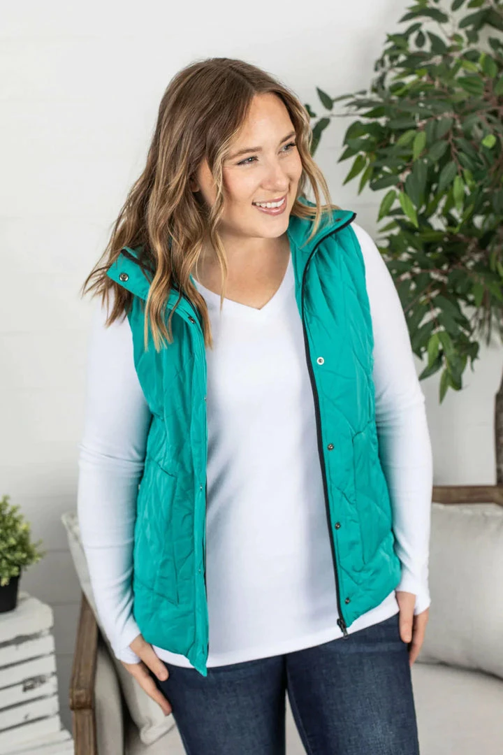 Wholesale ๐ Michelle Mae Remy Zip Up Vest - Bright Aqua ๐ฏ 5 Michelle Mae Remy Zip Up Vest - Bright Aqua
