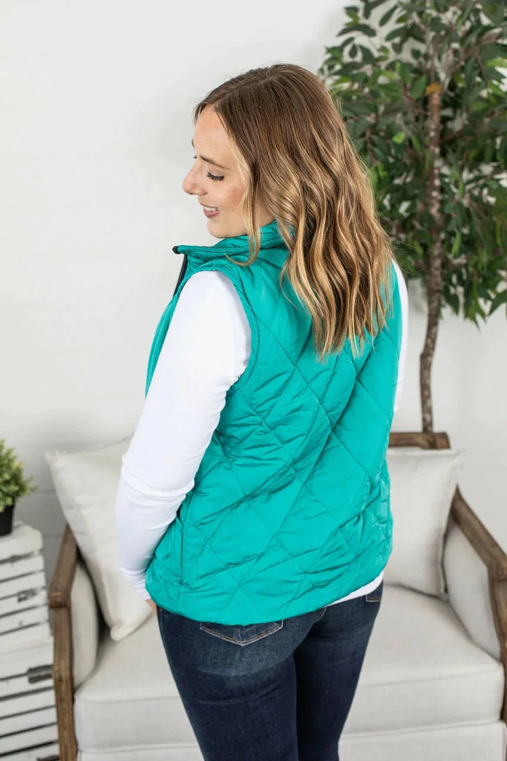 Wholesale ๐ Michelle Mae Remy Zip Up Vest - Bright Aqua ๐ฏ 7 Michelle Mae Remy Zip Up Vest - Bright Aqua