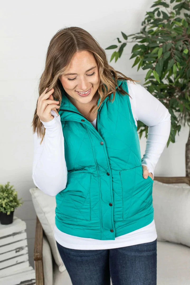 Wholesale ๐ Michelle Mae Remy Zip Up Vest - Bright Aqua ๐ฏ 2 Michelle Mae Remy Zip Up Vest - Bright Aqua