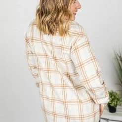 Best reviews of 👏 Michelle Mae Dolly Long Plaid Shacket - Camel And Cream LONG SLEEVES 🔔 11 Michelle Mae Dolly Long Plaid Shacket - Camel And Cream LONG SLEEVES
