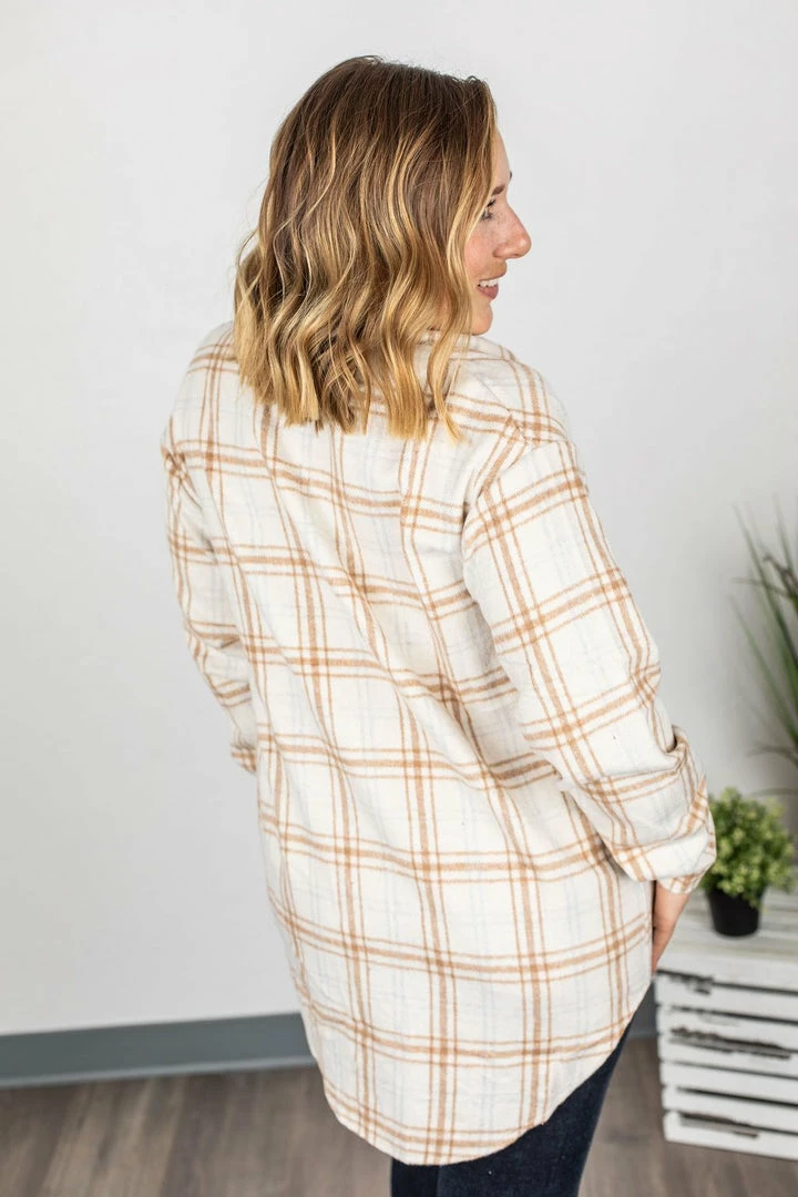 Best reviews of 👏 Michelle Mae Dolly Long Plaid Shacket - Camel And Cream LONG SLEEVES 🔔 5 Michelle Mae Dolly Long Plaid Shacket - Camel And Cream LONG SLEEVES