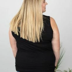 Michelle Mae Addison Henley Tank - Black