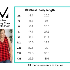 Michelle Mae Addison Henley Tank - Buffalo Plaid SHORT SLEEVES