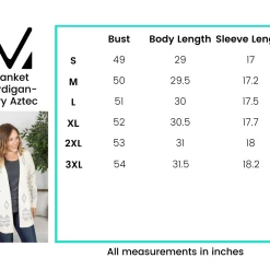 Michelle Mae LONG SLEEVES Blanket Cardigan - Ivory Aztec