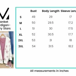 Michelle Mae LONG SLEEVES Blanket Cardigan - Berry Stars