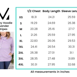 Michelle Mae LONG SLEEVES Ashley Hoodie - Lavender Stripes