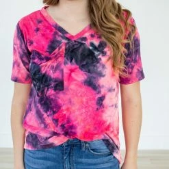 Promo 😉 Rogue Society Apparel® SHORT SLEEVES Slouchy Pocket Tee | Hot Pink Tie Dye 🔥 13 Rogue Society Apparel® SHORT SLEEVES Slouchy Pocket Tee | Hot Pink Tie Dye