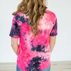 Promo 😉 Rogue Society Apparel® SHORT SLEEVES Slouchy Pocket Tee | Hot Pink Tie Dye 🔥 14 Rogue Society Apparel® SHORT SLEEVES Slouchy Pocket Tee | Hot Pink Tie Dye