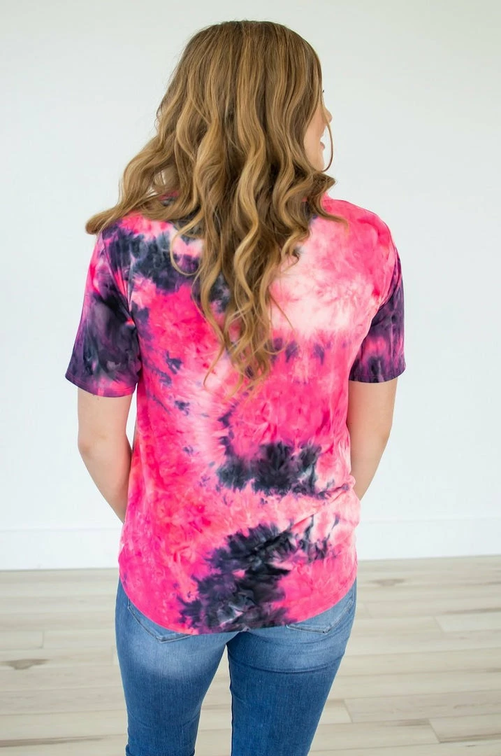 Promo 😉 Rogue Society Apparel® SHORT SLEEVES Slouchy Pocket Tee | Hot Pink Tie Dye 🔥 6 Rogue Society Apparel® SHORT SLEEVES Slouchy Pocket Tee | Hot Pink Tie Dye