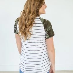 Rogue Society Apparel® Little Bit Of Lace Tee | Camo Detail