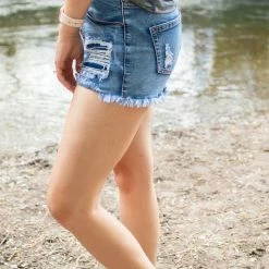 Rogue Society Apparel® BOTTOMS Button Fly Denim Shorts