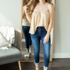 Rogue Society Apparel® Lace Tank Top SHORT SLEEVES